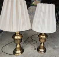 Brass table lamps (2),