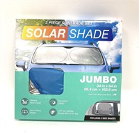 New Solar Shade 3 Piece Sunshade Set JUMBO for Car