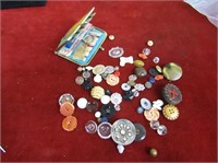 (65)Vintage Buttons & patchwork sewing