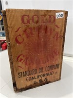 GOLD CROWN GASOLINE Wooden Box