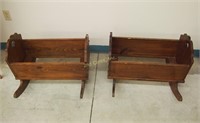 2 Amish Made Solid Wood Baby Cradles