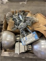 PALLET OF BRACKETS AND LIGHTS ETC