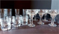 MARGARITA GLASSES + HEAVY BOTTOM GLASSES