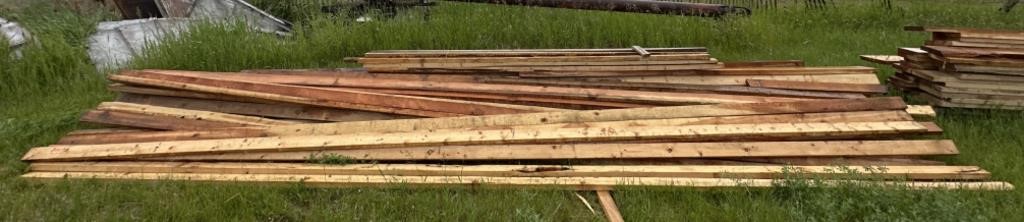 Pile of 2x4 Rough Cut,Lumber Assorted Lengths