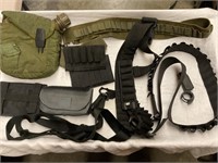 Assorted ammo belts and accessories