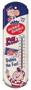 Dubble Bubble Gum Metal Thermometer Sign
