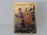 Pokemon Card Rare Gold Pikachu V