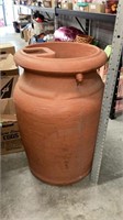 Plastic rain barrel 34 “ tall 21 “ diameter