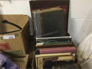 Vintage and newer books scrapbooks