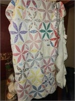VTG. HAND MADE QUILT- SHOWS MAJOR WEAR- RIPS