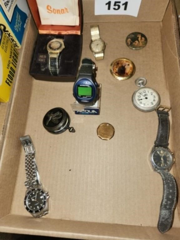 SEVERAL WATCHES- AND OTHER ITEMS