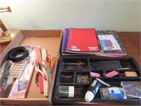 Notebooks, office supplies.