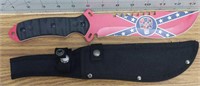 Rebel flag knife with sheath