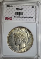 1928-S PEACE DOLLAR RNG CH BU