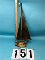 Brass sail boat 23"