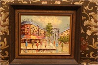 framed painting, oil on canvas, signed by artist