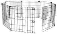 Foldable Metal Pet Dog Exercise Fence Pen - 60 x