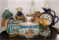 Lot w/ Vtg Decanters incl Brooks Early Times