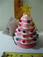 Mr Christmas Pink Ceramic Tree Ornament
