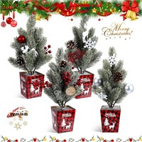 Geetery 4 Pcs Mini Tabletop Trees