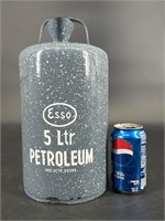 ESSO GRANITEWARE OR ENAMELWARE 5 LTR PETROLEUM CAN