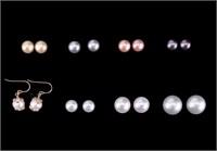 Pearl Earrings (Eight Pairs)