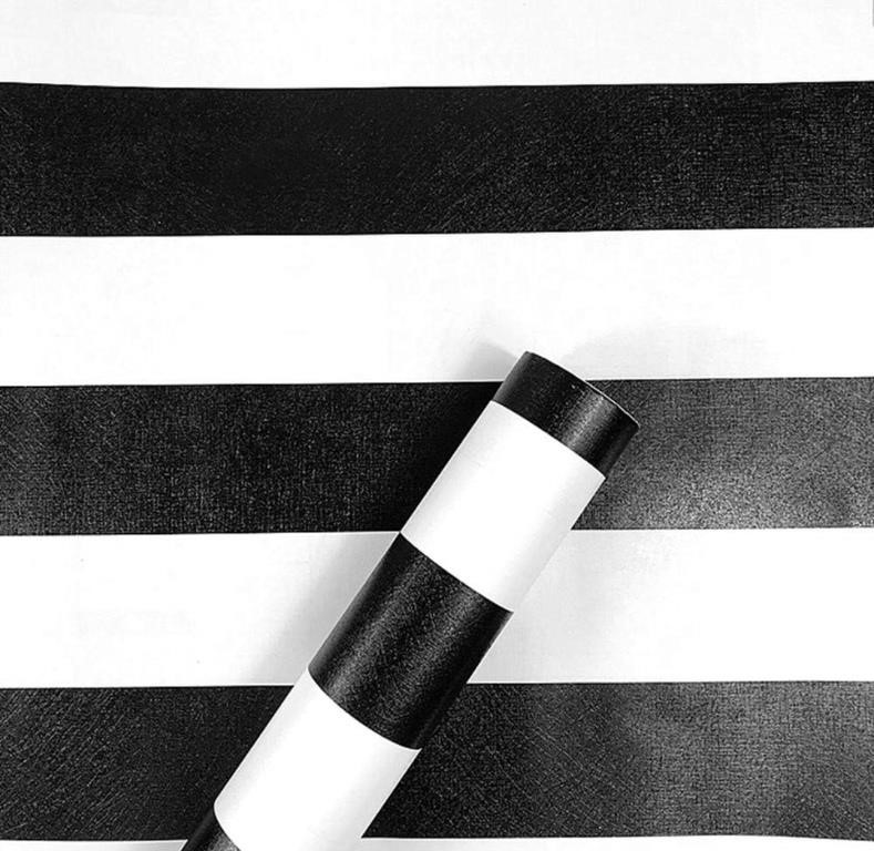 WHITE AND BLACK STRIPED WALLPAPER 20.87x393