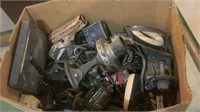 Box Of Vintage & Antique Phone / Radio Parts