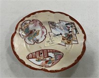 Decorative Red and White Plate