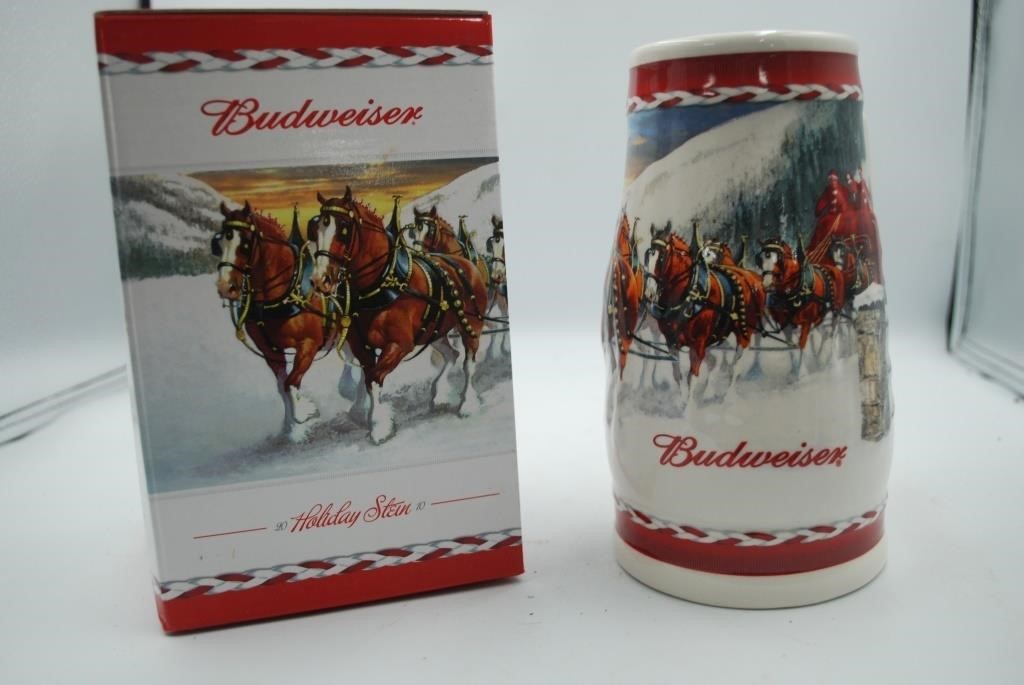 Budweiser, Miller, Coke Steins