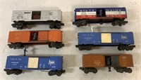 lot of 6 Lionel Boxcars