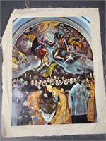 Religious art print on fabric matting - 12" x 16"