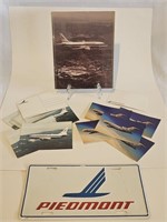 VTG PIEDMONT AIRLINES LOT-PICTURE,CAR TAG AND