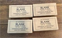 4 Boxes of 30 cal Blank AMMUNITION