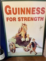 Two Vintage Style Guinness Tin Signs (50 cm W x