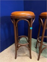 Set of Four Tall Bentwood Stools, Small