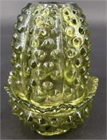 Fenton Colonial Green Hobnail Fairy Lamp