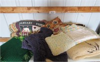 Blankets w/ Hand Made Knitted & More
