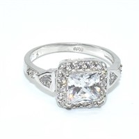 Silver CZ(1.5ct) Ring