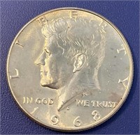 1968-D Kennedy Half Dollar, Fine