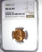 1954-S Cent NGC MS66 RD