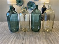 FOUR (4) GLASS BOTTLES