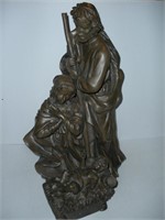 Bronze Chalkware 25 Inch Nativity Statue-Small