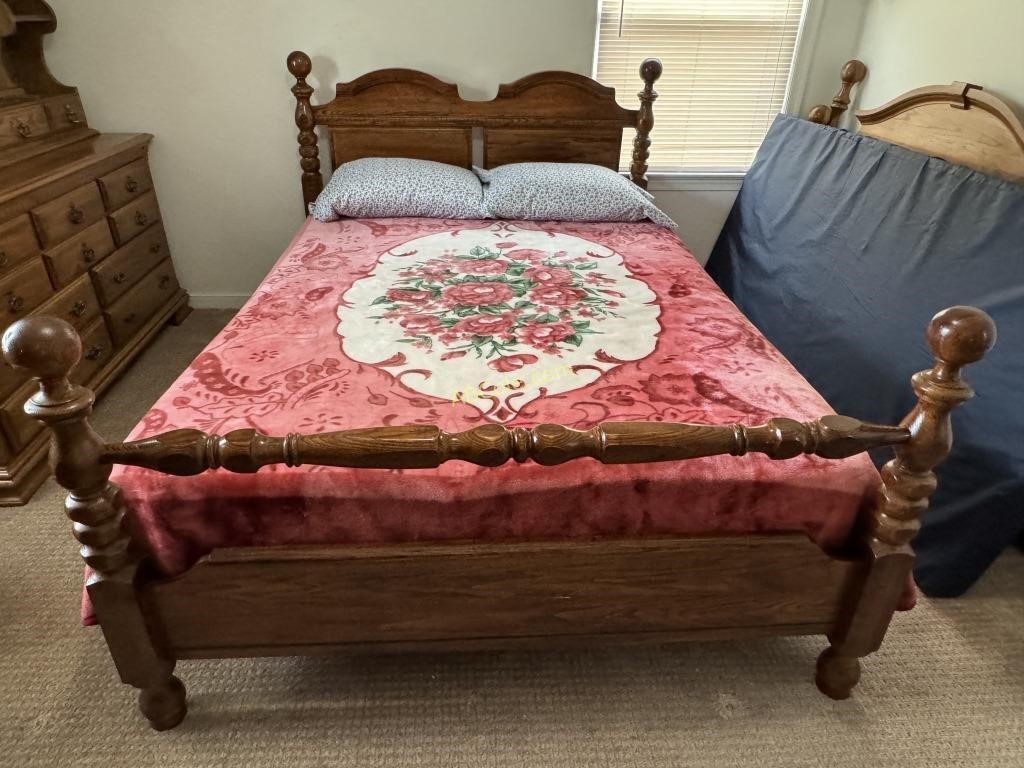 Maple Queen size headboard, footboard, bed frame,