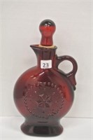 Ruby Glass Handled Decanter