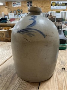 3 Gallon Salt Glaze Stoneware Jug