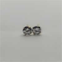 14K YELLOW GOLD CUBIC ZIRCONIA  EARRINGS,