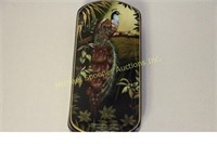 HINGED RUSSIAN LACQUERED BOX WITH DECORATION