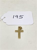 Gold Cross Pendant Marked 14K, 2.5 Grams