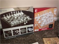 (2) Glass Chess Sets